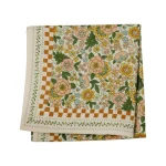 Foulard imprimé "Fleurs Indiennes" Amaia rose corail