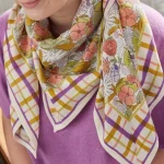 Foulard Indien - Magic Garden Violine - Imagen 2