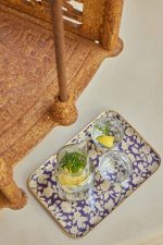 Bandeja pequeña y grande metal esmaltado bohemia - Imagen 4