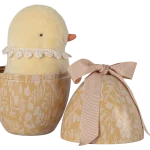 Huevo de Pascua metálico, pollito - Amarillo