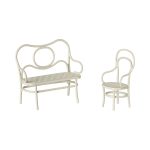 Muebles de metal - Ratoncitos - Pequeño - Blanco (A 8.5cm) - Imagen 2