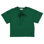 T-shirt green linen
