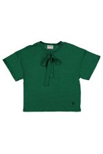 T-shirt green linen