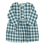 Dress blue&white checkered