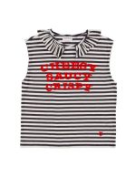 T-Shirt Stripes "Cheesy Saucy Crispy"