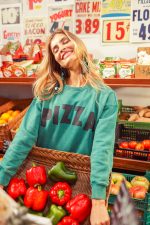Sweatshirt green ¨pizza¨ print - Imagen 4