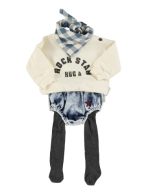 Sweatshirt Ecru "Rock Star"baby - Imagen 3