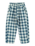 Unisex Trousers Blue & White Checkered