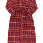 Long dress pink checkered