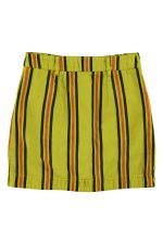 Short Skirt Olive Green Stripes - Imagen 2