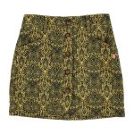 Short Skirt Yellow Animal Print