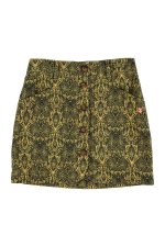 Short Skirt Yellow Animal Print