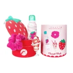 Set de espuma de ducha y accesorios "Fun Bath Box" - Fresa