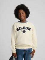 Sudadera kids raqueta media crema - Imagen 3