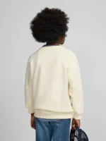 Sudadera kids raqueta media crema - Imagen 2