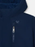 Abrigo kids capucha bolsillos azul marino - Imagen 4