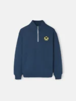 Sudadera kids media cremallera acid azul marino