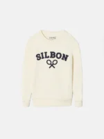 Sudadera kids raqueta media crema