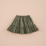 Minifalda Raya Flor Verde Musgo