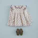 Vestido Jaretas Gasa Flor Azul y Rosa