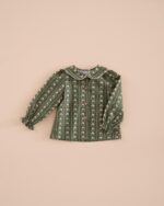 Camisa Pétalos Raya Flor Verde Musgo