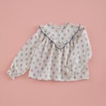 Blusa Ondas Gasa Flor Azul y Rosa