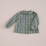 Blusa Cuello Bobo Tartán Verde