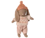 Conejito Micro con traje de invierno rosa