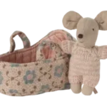 Bebé ratón capazo rosa