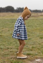 Vestido Tartán Azul Tinta - Imagen 2