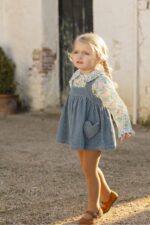 Pichi Corazones Pana Azul Acero - Imagen 5