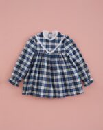 Vestido Tartán Azul Tinta