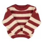 Jersey de lana a rayas | Burdeos